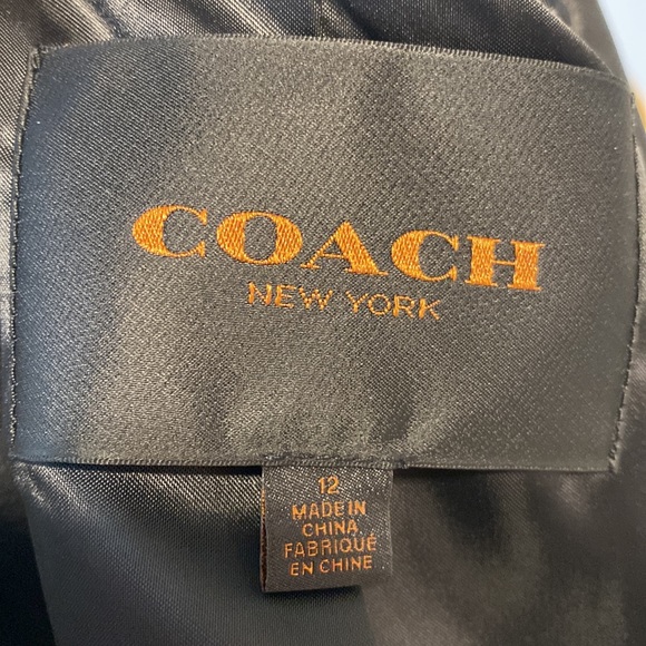 Coach Leather Moto Jacket Size 12. NWOT - Picture 8 of 8